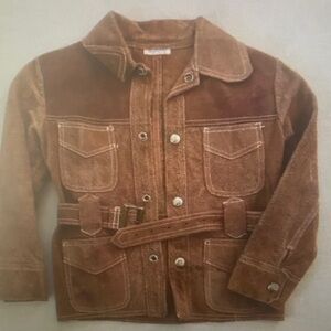 Brown Kids Jacket with Belt